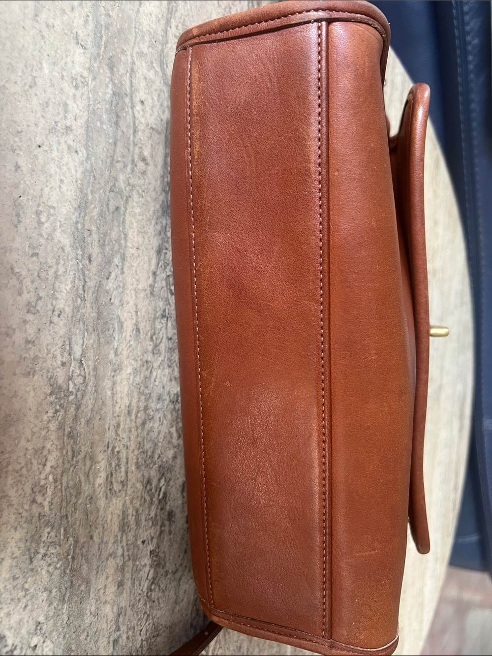 Coach Brown Leather Turnlock Crossbody Bag - Picture 6 of 10